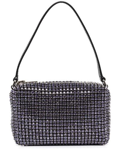 Alexander Wang Heiress Crystal-embellished Pouch Bag - Purple