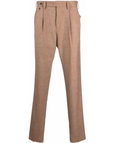 Agnona Slim-fit Tailored Trousers - Brown