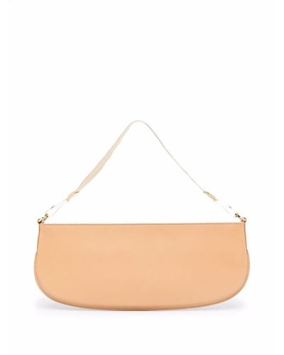 BY FAR Beverly Clutch Bag - Natural