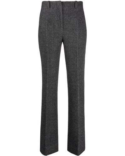 Khaite Bootcut Tailored Wool Trousers - Grey