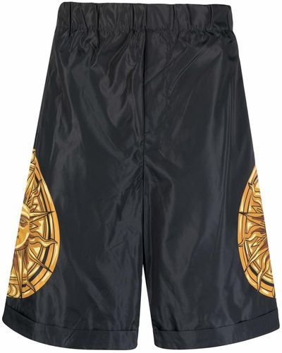 Versace Sun-print Swim Shorts - Black