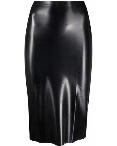 GIUSEPPE DI MORABITO High-shine Midi Skirt - Black