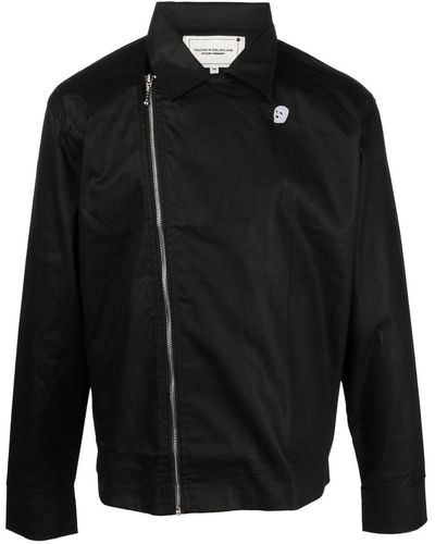 Youths in Balaclava Black Logo Embroidered Jacket