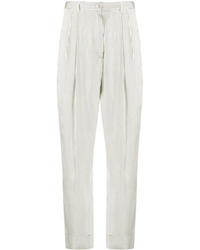 Hebe Studio High-waisted Striped Trousers - Multicolour