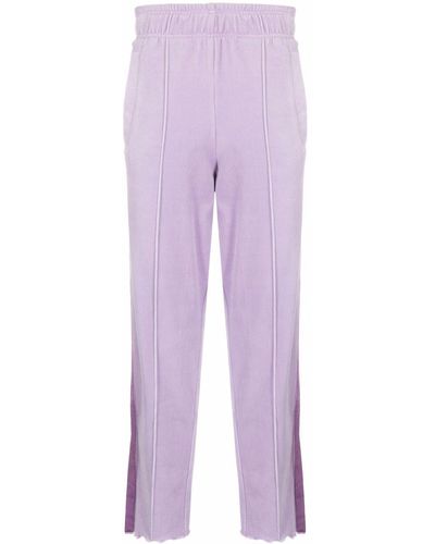 Laneus Side Stripe Straight-leg Trousers - Purple