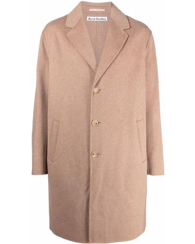 Acne Studios Notched Single-breasted Coat - Natural