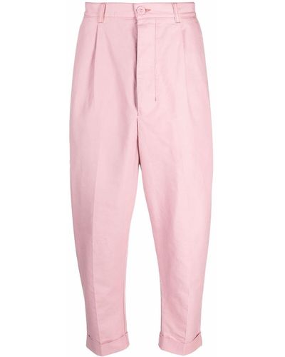 Ami Paris Oversized Carrot-fit Trousers - Pink