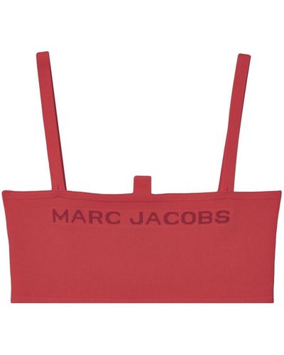 Marc Jacobs The Bandeau Knitted Crop Top - Red
