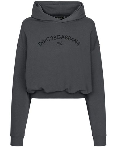 Dolce & Gabbana Felpa Con Cappuccio - Grigio