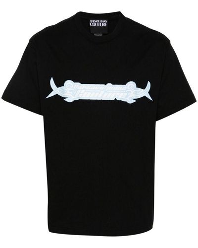 Versace | T-shirt stampa logo | male | NERO | S