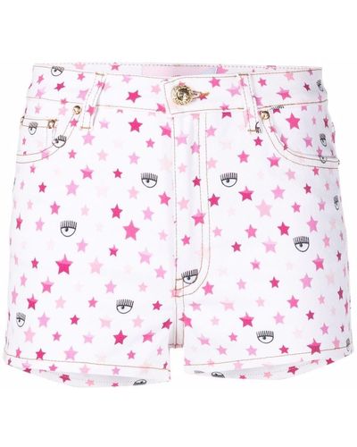 Chiara Ferragni Shorts con stampa stelle - Multicolore