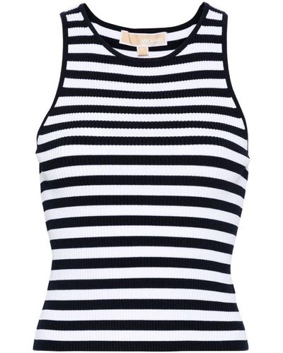 Michael Kors | T-shirt in viscosa senza maniche con stampa a righe | female | BLU | S