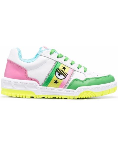 Chiara Ferragni Sneakers Cf-2 A Blocchi Di Colore - Verde