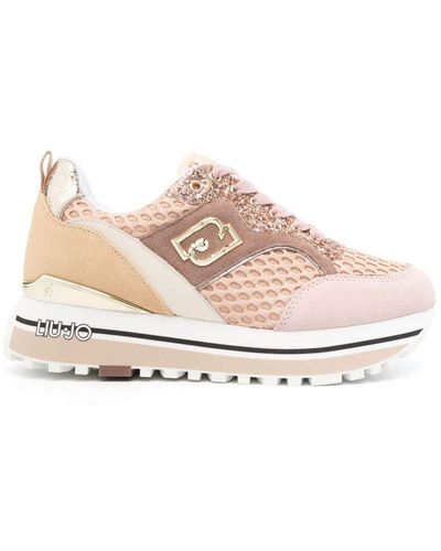 Liu Jo | Sneakers dettagli glitter | female | BEIGE | 39 - Rosa