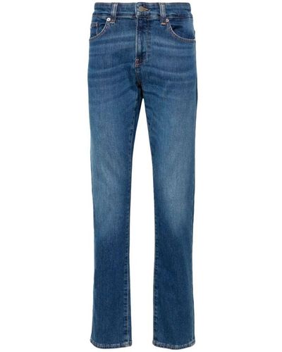 BOSS | Jeans taglio slim in cotone elasticizzato | male | BLU | 38
