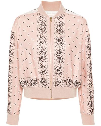 Palm Angels | Bomber stampa paisley | female | ROSA | S