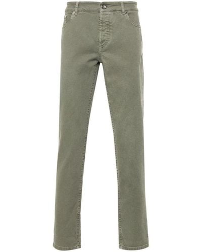 Brunello Cucinelli Traditional Fit Cotton Jeans - Green