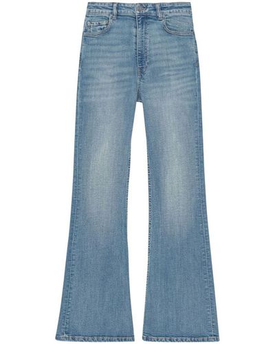 Ganni Jeans svasati a vita media - Blu
