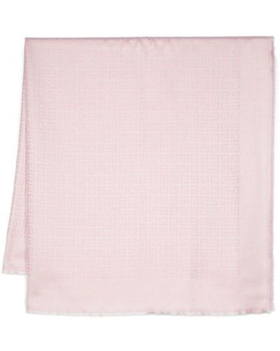 Givenchy | Sciarpa leggera in seta e lana con logo ricamato | female | ROSA | UNI
