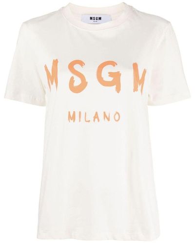 MSGM | T-shirt con logo | female | BIANCO | M
