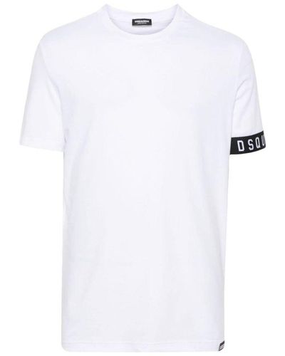 DSquared² | T-shirt girocollo con applicazione | male | BIANCO | M