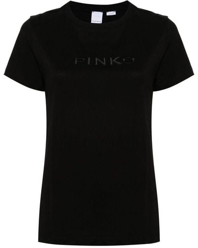 Pinko | T-shirt logo ricamato | female | NERO | XS