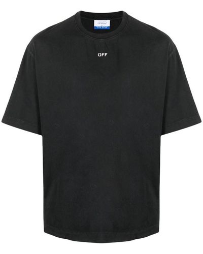 Off-White c/o Virgil Abloh | T-shirt con logo | male | GRIGIO | XS - Nero