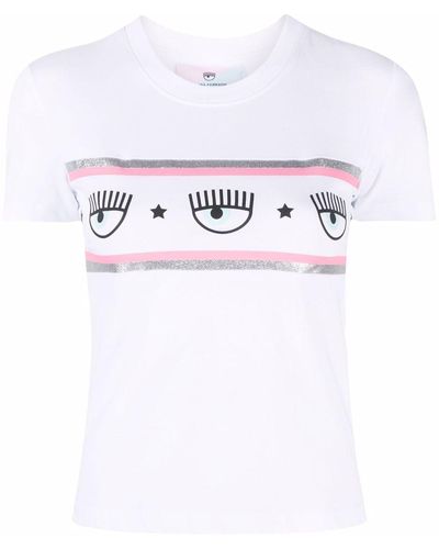 Chiara Ferragni T-shirt con stampa - Bianco