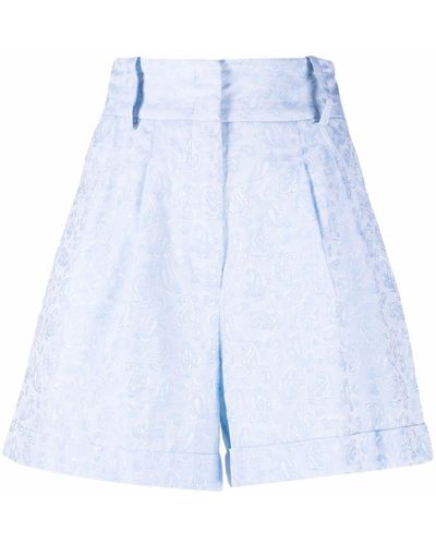 FEDERICA TOSI Shorts con motivo paisley - Blu