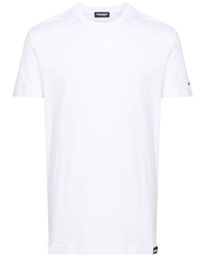 DSquared² | T-shirt girocollo in cotone | male | BIANCO | XL