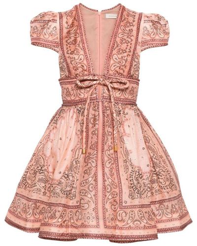 Zimmermann Abito corto Matchmaker con stampa - Rosa