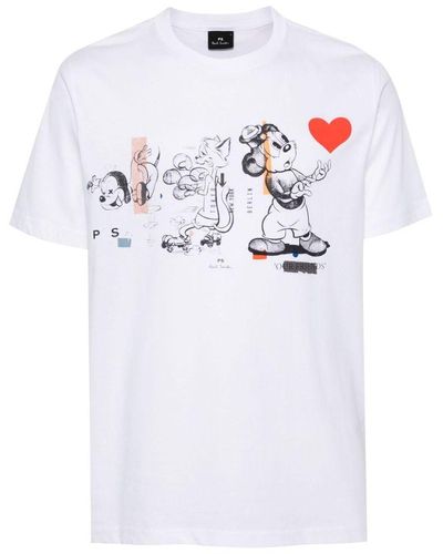 PS by Paul Smith T-shirt con stampa - Bianco
