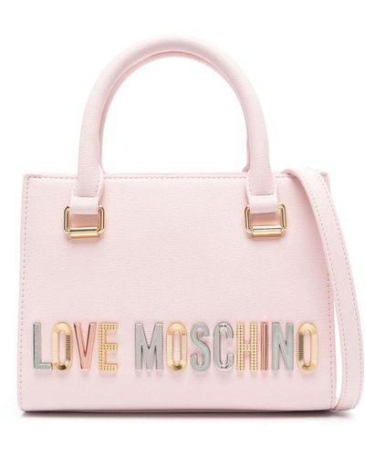 Love Moschino Borsa tote con logo - Rosa