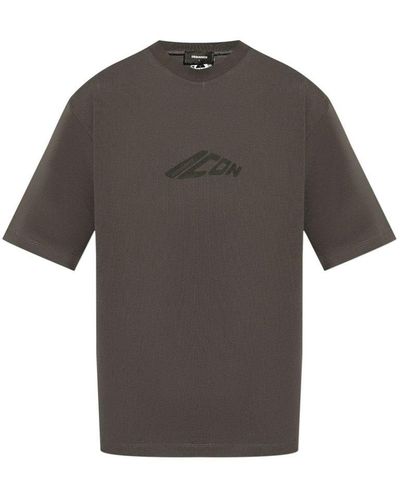 DSquared² | T-shirt in cotone con stampa logo | male | GRIGIO | S