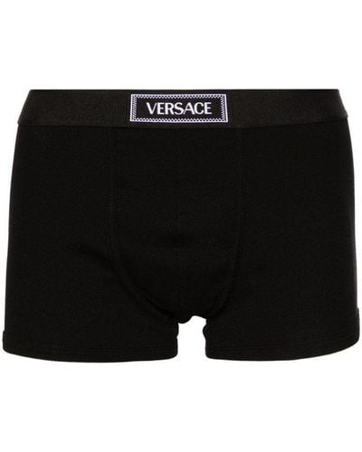 Versace Boxer con banda logo - Nero