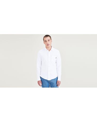 Dockers Slim Fit Knit Button - Up Shirt - Noir