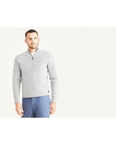 Dockers Regular Fit Quarter Zip Sweater - Noir
