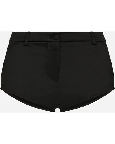 Dolce & Gabbana Pantalón corto de raso - Negro