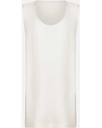 Dolce & Gabbana Camiseta sin mangas de seda - Blanco