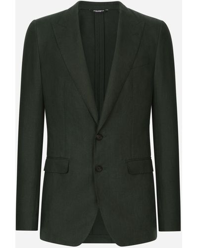 Dolce & Gabbana Single-breasted linen Taormina-fit jacket - Verde