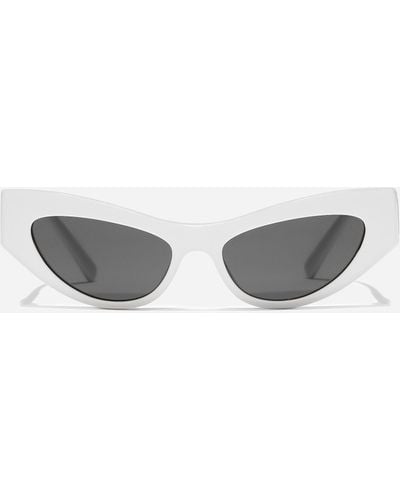 Dolce & Gabbana Sonnenbrille DG Logo - Weiß
