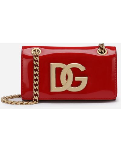Dolce & Gabbana Borsa dg 3.5 in vernice - Rosso
