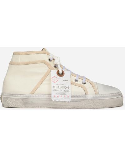 Dolce & Gabbana Fabric Vintage Mid-top Trainers - Natural
