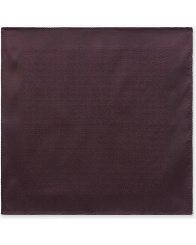 Dolce & Gabbana Silk Jacquard Pocket Square With Dg Logo - Purple