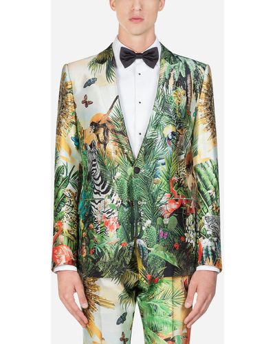 Dolce & Gabbana Sakko mit "Tropical King"-Print - Mehrfarbig