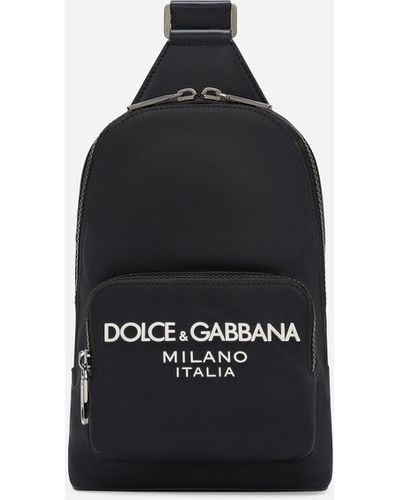 Dolce & Gabbana Mochila con bandolera de nailon - Negro