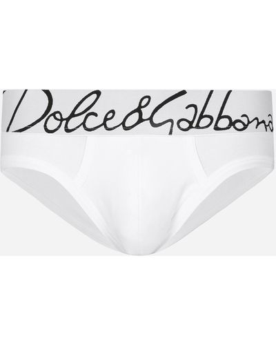 Dolce & Gabbana Midi-Slip Baumwollstretch - Weiß
