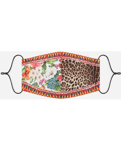 Dolce & Gabbana Schutzmaske patchwork - Mehrfarbig