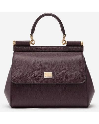 Dolce & Gabbana Small Dauphine Leather Sicily Bag - Purple
