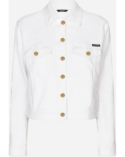 Dolce & Gabbana White denim jacket - Blu